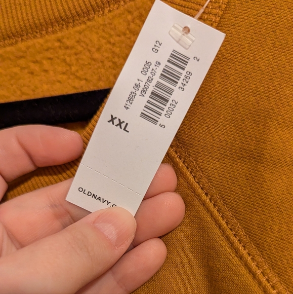 BNWT Yellow/Gold Sweatshirt size XXL - Picture 3 of 5